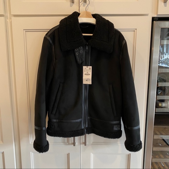 Zara Other - Zara Faux Fur Suede Coat